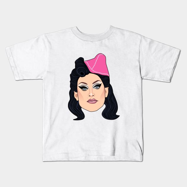 Jan | Face Crack Kids T-Shirt by Jakmalone